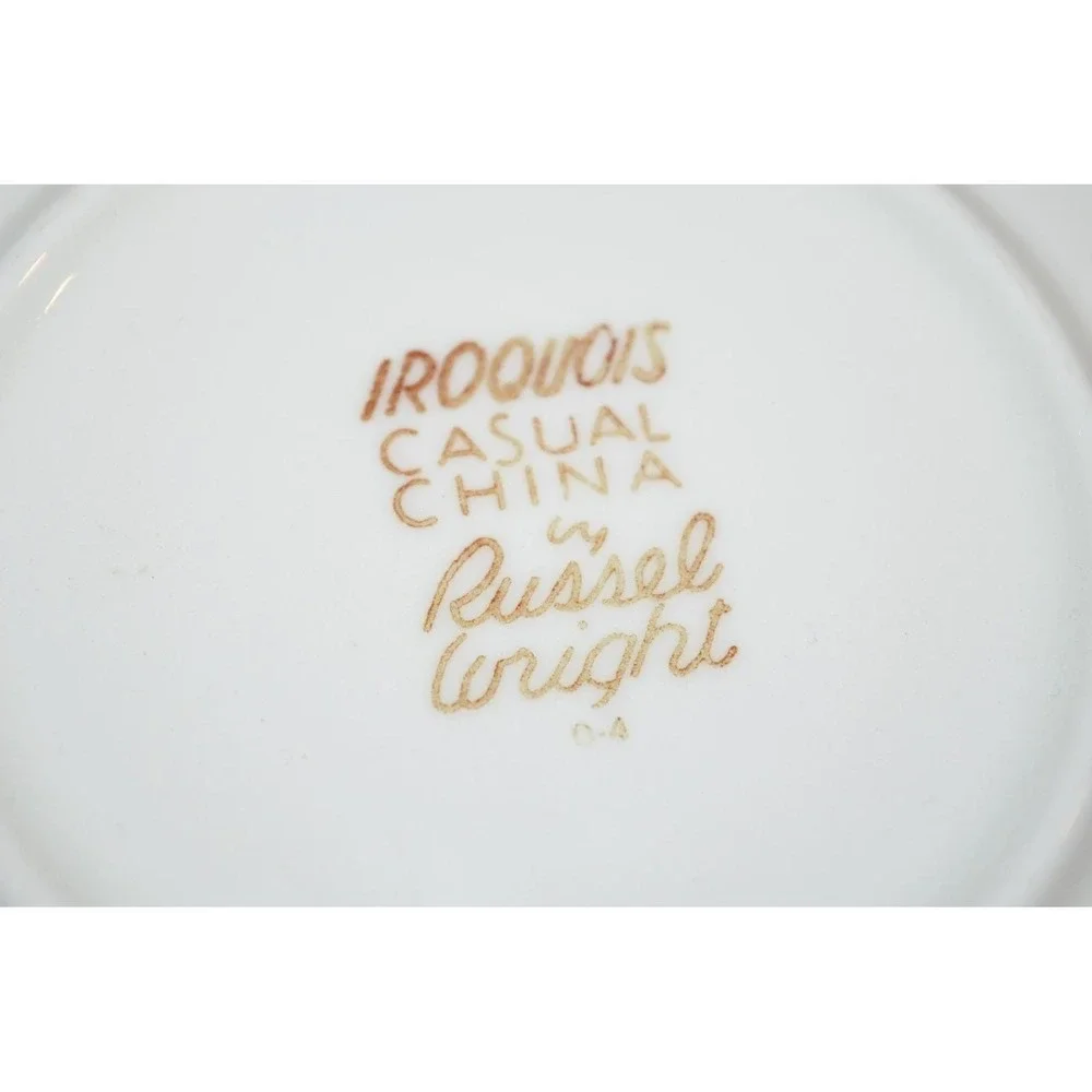Russel‎ Wright Iroquois  China Set of 4 Cups & Saucers White USA